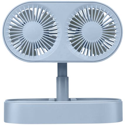 Ventilator de birou reîncărcabil 3,7 V 1200 mAh, albastru