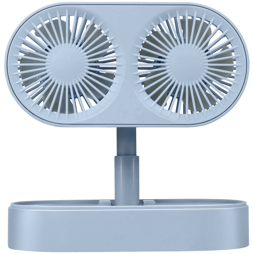 Ventilator de birou reîncărcabil 3,7 V 1200 mAh, albastru