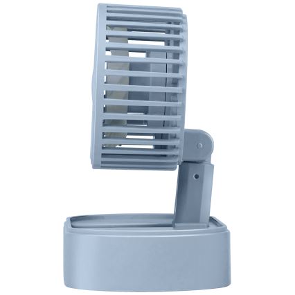 Ventilator de birou reîncărcabil 3,7 V 1200 mAh, albastru