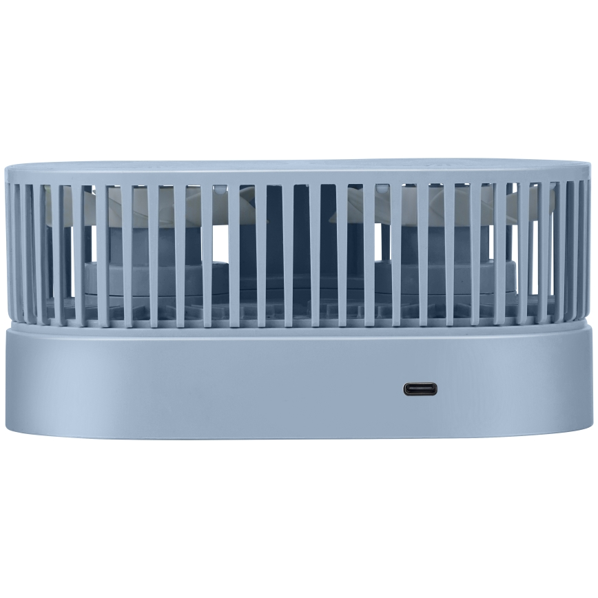 Ventilator de birou reîncărcabil 3,7 V 1200 mAh, albastru