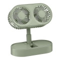 Ventilator de birou reîncărcabil 3,7V 1200 mAh verde