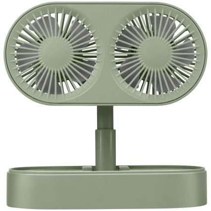 Ventilator de birou reîncărcabil 3,7V 1200 mAh verde