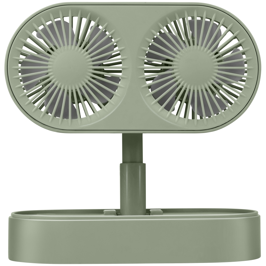 Ventilator de birou reîncărcabil 3,7V 1200 mAh verde