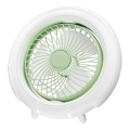 Ventilator de birou reîncărcabil 4W/5V 1200 mAh alb
