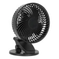 Ventilator de birou reîncărcabil cu clemă VIENTO 6W/5V 2000 mAh negru