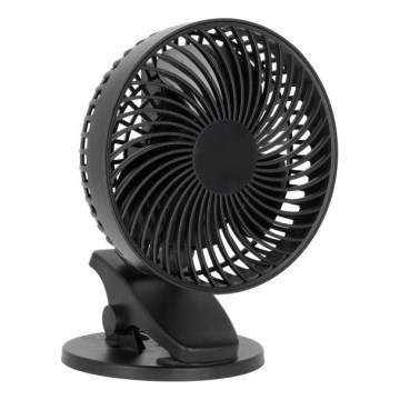 Ventilator de birou reîncărcabil cu clemă VIENTO 6W/5V 2000 mAh negru