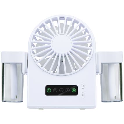 Ventilator de birou reîncărcabil cu efect de ceață, 3,7 V, 1200 mAh