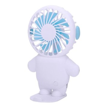 Ventilator de buzunar reîncărcabil 4,5W/5V 300 mAh alb/albastru