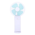 Ventilator de buzunar reîncărcabil 4W/5V 1200 mAh alb/albastru