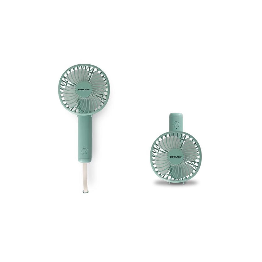 Ventilator de buzunar reîncărcabil 5W/5V, 1200 mAh, kaki