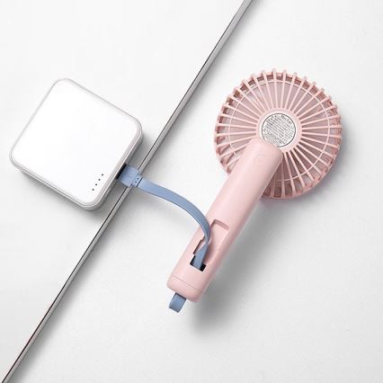 Ventilator de buzunar reîncărcabil 5W/5V 1200 mAh roz