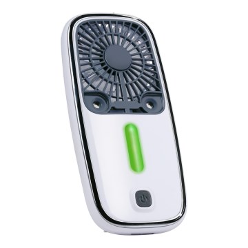 Ventilator de buzunar reîncărcabil cu LED RGB și funcție de nebulizare, 3,7V 1200 mAh