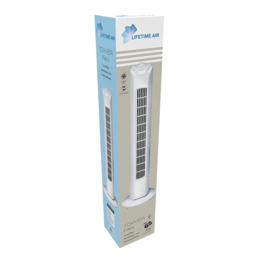 Ventilator de coloană 81 cm, 45W/230V, alb