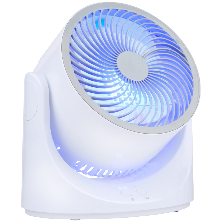 Ventilator de masă LED RGB cu efect de ceață 5V