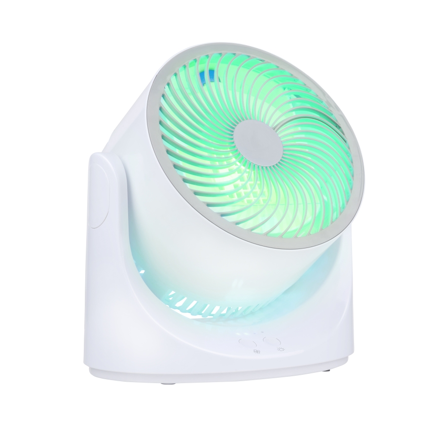 Ventilator de masă LED RGB cu efect de ceață 5V