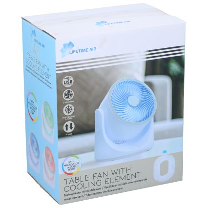 Ventilator de masă LED RGB cu efect de ceață 5V