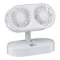 Ventilator de masă reîncărcabil 3,7 V 1200 mAh, alb