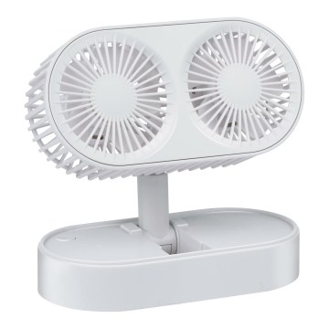 Ventilator de masă reîncărcabil 3,7 V 1200 mAh, alb