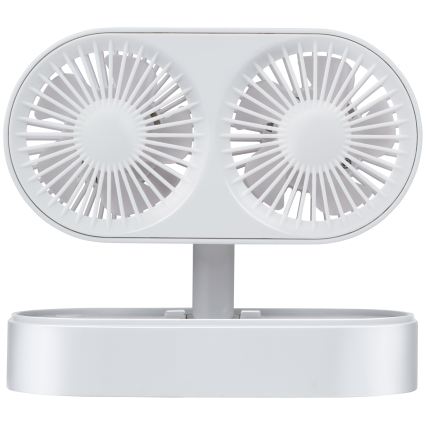 Ventilator de masă reîncărcabil 3,7 V 1200 mAh, alb