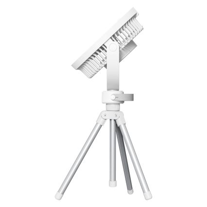 Ventilator de masă reîncărcabil cu iluminare LED 8W/3,7V 2400 mAh alb