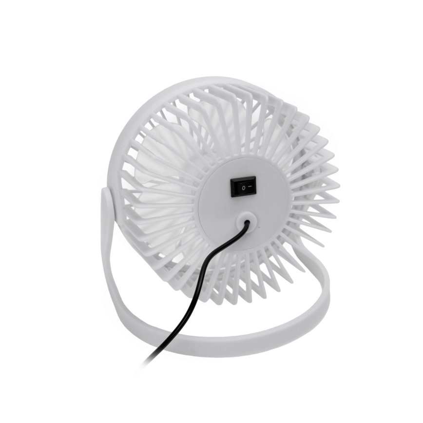 Ventilator de masă USB d. 15 cm alb