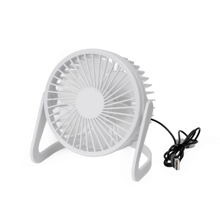 Ventilator de masă USB d. 15 cm alb