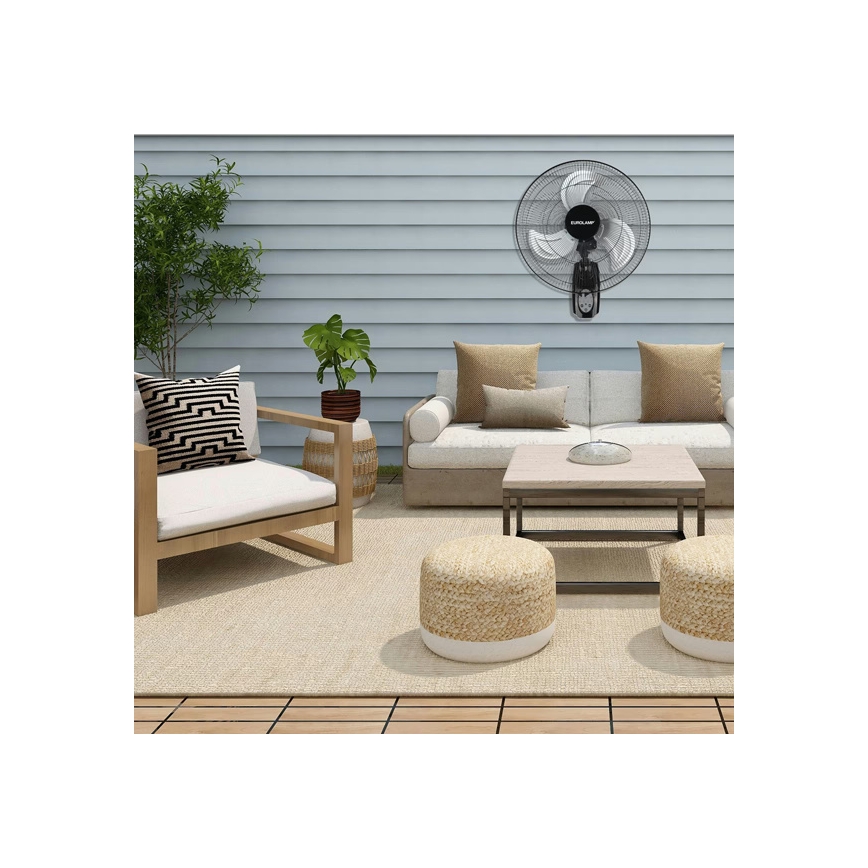 Ventilator de perete 90 W/230 V, Ø 50 cm, negru