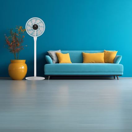 Ventilator de podea 25W/230V 130 cm alb + telecomandă