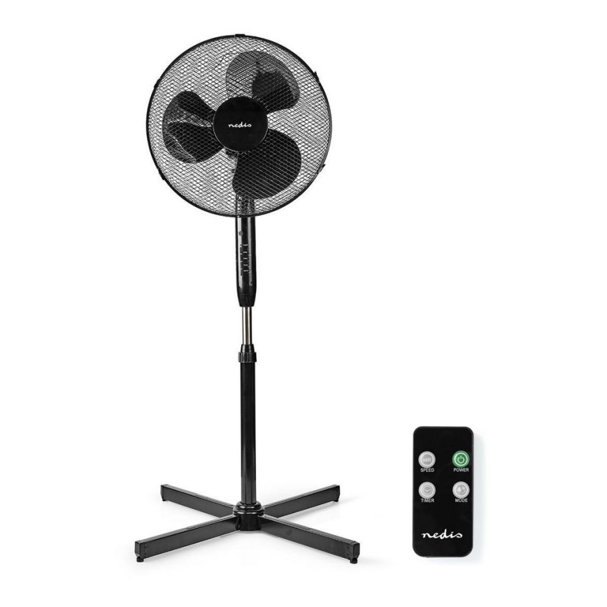 Ventilator de podea 40W/230V negru + telecomandă