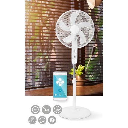 Ventilator de podea 60W/230V Wi-Fi alb
