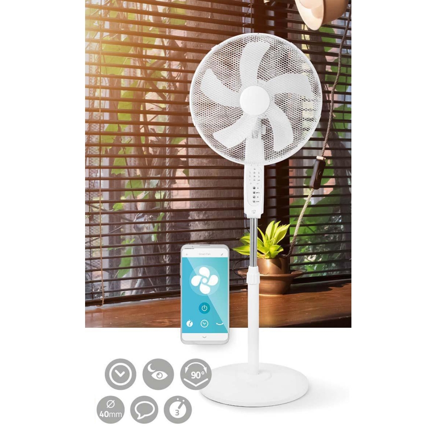 Ventilator de podea 60W/230V Wi-Fi alb