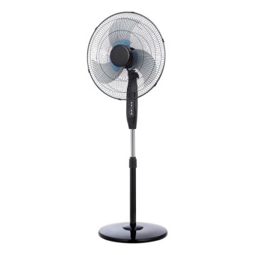 Ventilator de podea 65 W/230 V, elice Ø 50 cm, negru, cu telecomandă