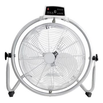 Ventilator de podea 90W/230V Ø 45 cm argintiu + telecomandă