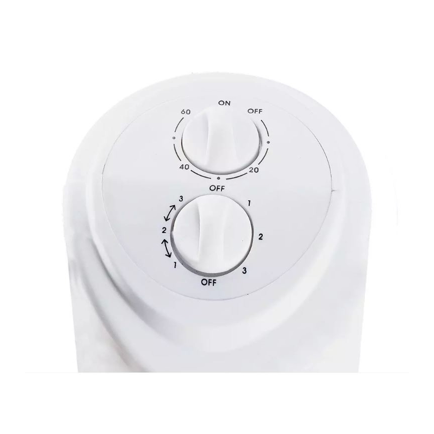 Ventilator de podea cu temporizator 45W/230V alb