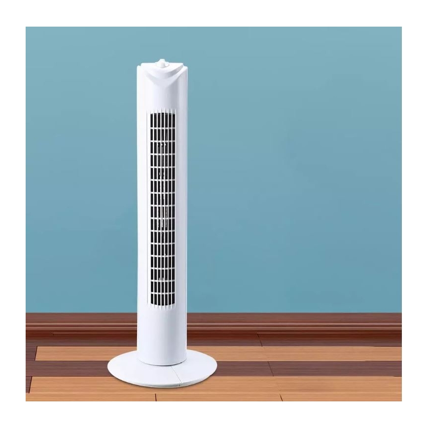 Ventilator de podea cu temporizator 45W/230V alb