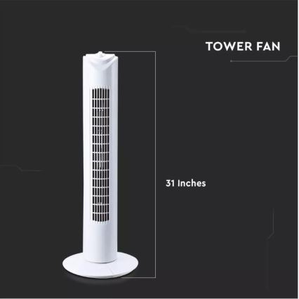 Ventilator de podea cu temporizator 45W/230V alb