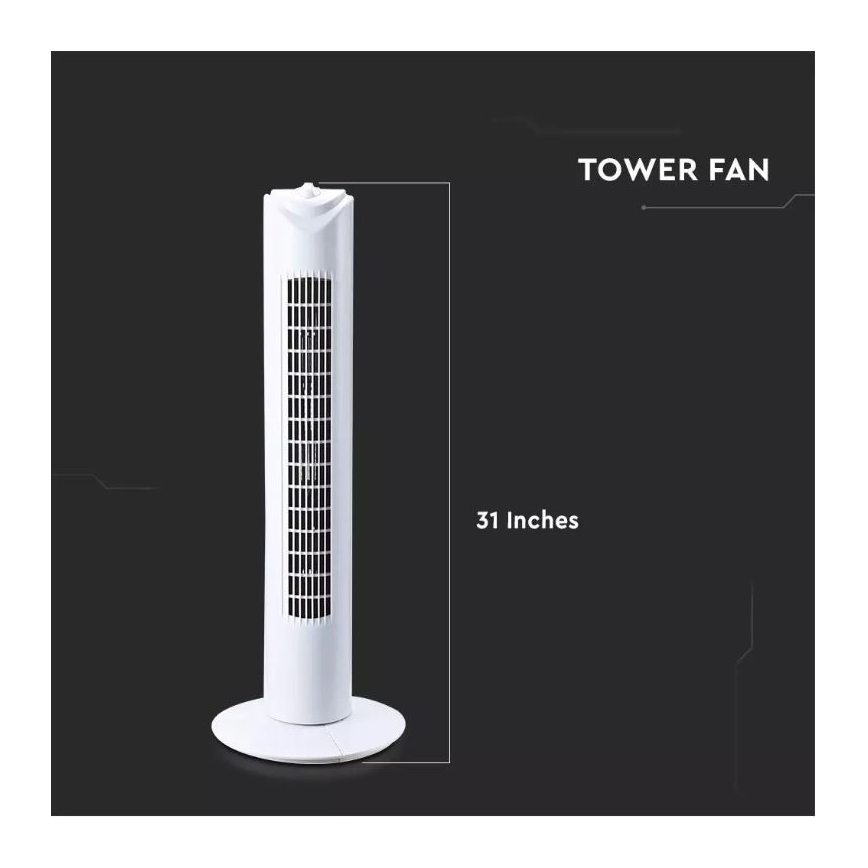 Ventilator de podea cu temporizator 45W/230V alb