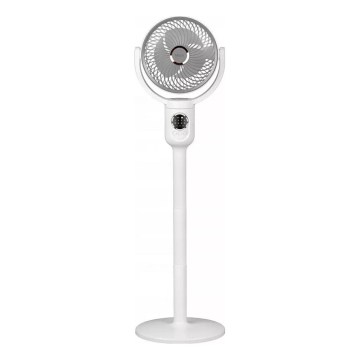 Ventilator de podea reîncărcabil cu iluminare LED, LED/4,8W/5V USB, 7200 mAh, alb + telecomandă