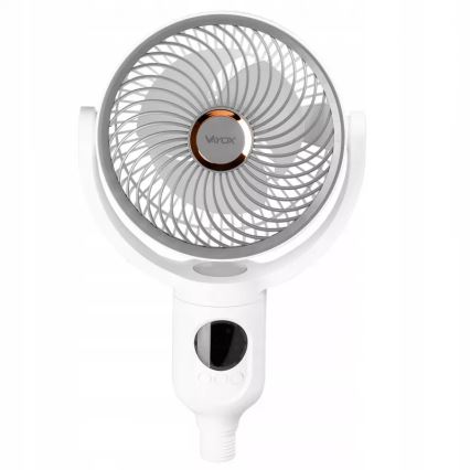 Ventilator de podea reîncărcabil cu iluminare LED, LED/4,8W/5V USB, 7200 mAh, alb + telecomandă