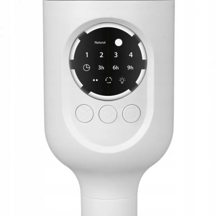 Ventilator de podea reîncărcabil cu iluminare LED, LED/4,8W/5V USB, 7200 mAh, alb + telecomandă