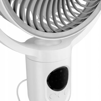 Ventilator de podea reîncărcabil cu iluminare LED, LED/4,8W/5V USB, 7200 mAh, alb + telecomandă