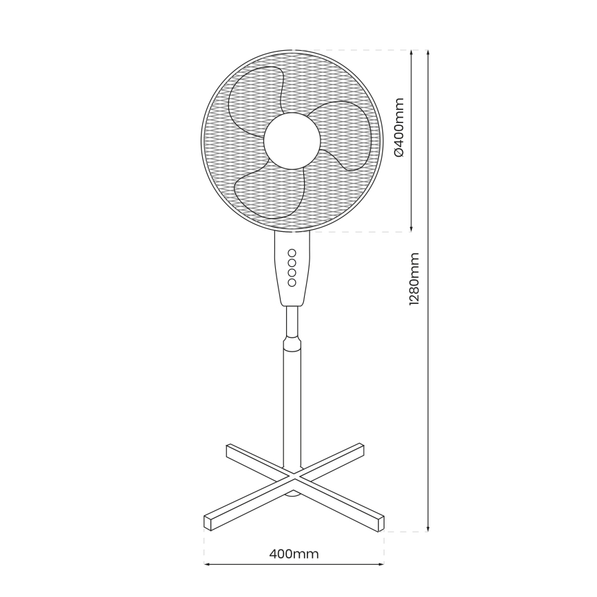 Ventilator de podea STANDING, Ø 40 cm, 45W