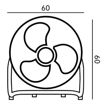 Ventilator de podea VIENTO 100W/230V crom lucios