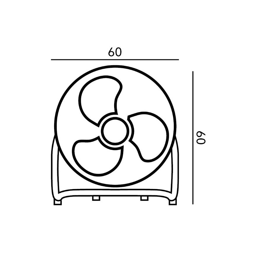 Ventilator de podea VIENTO 100W/230V crom lucios