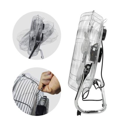 Ventilator de podea VIENTO 200W/230V, crom lucios