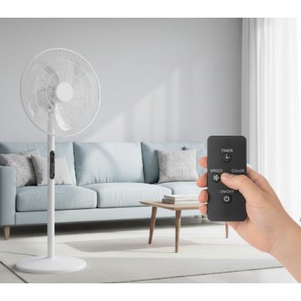 Ventilator de podea VIENTO-R 40W/230V, alb, cu telecomandă