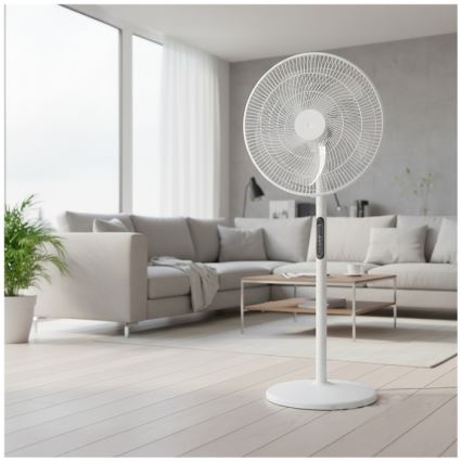 Ventilator de podea VIENTO-R 40W/230V, alb, cu telecomandă