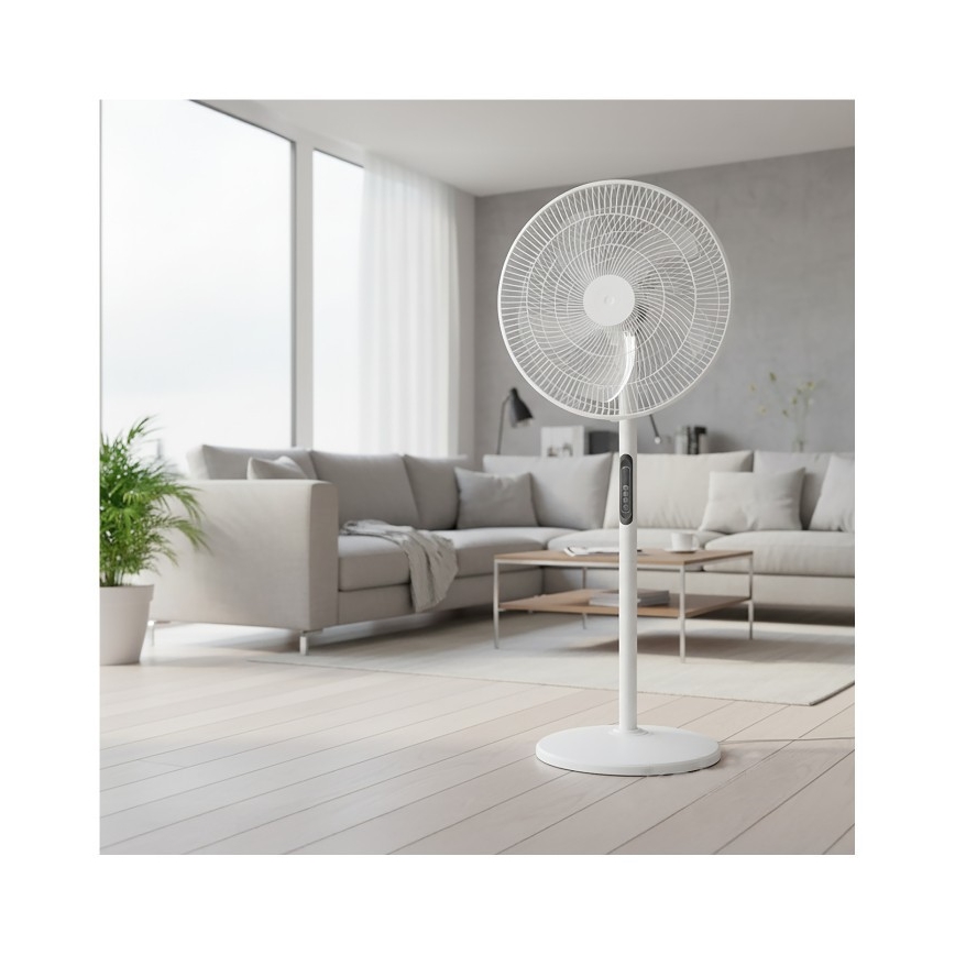 Ventilator de podea VIENTO-R 40W/230V, alb, cu telecomandă