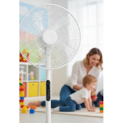 Ventilator de podea VIENTO-R 40W/230V, alb, cu telecomandă