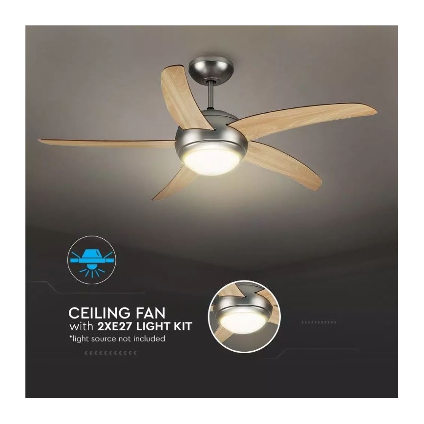 Ventilator de tavan 2xE27/20W/230V + telecomandă